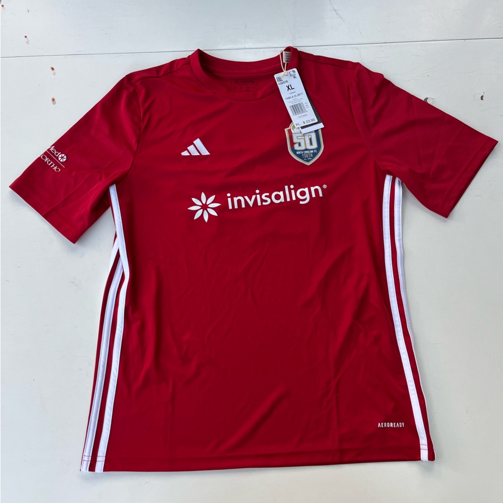 NCFC adidas Tabela soccer jersey, Youth XL, red #28